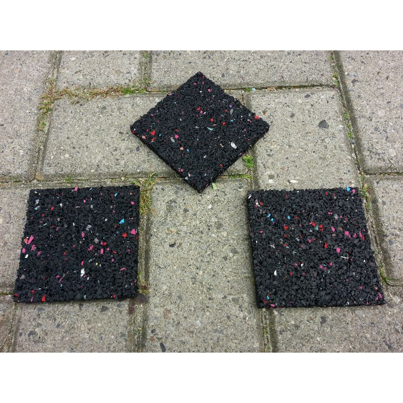 vierkant 10x10x0,6 oplegrubber 16 stuk
